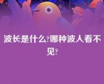 波长是什么?哪种波人看不见?