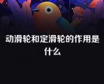 动滑轮和定滑轮的作用是什么