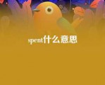 spent什么意思