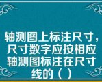 轴测图上标注尺寸，尺寸数字应按相应轴测图标注在尺寸线的（）