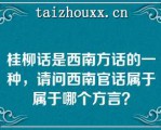 桂柳话是西南方话的一种，请问西南官话属于属于哪个方言？