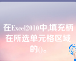 在Excel2010中,填充柄在所选单元格区域的()。