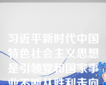 习近平新时代中国特色社会主义思想是引领党和国家事业不断从胜利走向新的胜利的强大思想武器和行动指南