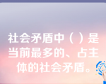 社会矛盾中（）是当前最多的、占主体的社会矛盾。