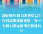 如图所示 风力发电可以为我们提供清洁能源．有一台风力发电机风轮机叶片长