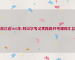 浙江省2022年4月自学考试实践课开考课程汇总