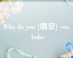 Wha do you [填空] you bohe