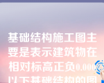 基础结构施工图主要是表示建筑物在相对标高正负0.000以下基础结构的图样。