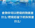 食物中可以燃烧的物质是什么?燃烧后留下的灰烬是什么?