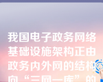 我国电子政务网络基础设施架构正由政务内外网的结构向“三网一库”的结构转变。