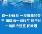 有一种玩具 一根弯曲的管子 用嘴向一短吹气 管子的一端保持竖直 使吹进