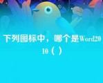 下列图标中，哪个是Word2010（）