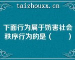 下面行为属于妨害社会秩序行为的是（　　）