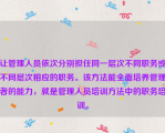 让管理人员依次分别担任同一层次不同职务或不同层次相应的职务。该方法能全面培养管理者的能力，就是管理人员培训方法中的职务培训。