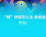 “钶”拼音怎么念 意思是什么?