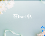 在Excel中,