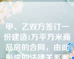 甲、乙双方签订一份建造1万平方米商品房的合同，由此形成的法律关系客体是什么？