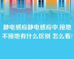 静电感应静电感应中.接地不接地有什么区别 怎么看?