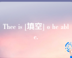 Thee is [填空] o he able.