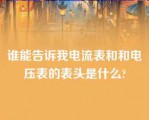 谁能告诉我电流表和和电压表的表头是什么?