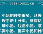 小品的种类很多，从表现手法上分类，就有话剧小品、戏曲小品、歌舞小品、相声小品和什么小品？（）