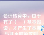 会计核算中，由于有了（　）基本假设，才产生了本期与非本期的区别，从而出现权责发生制和收付实现制的区别。