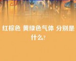 红棕色 黄绿色气体 分别是什么?