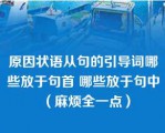 原因状语从句的引导词哪些放于句首 哪些放于句中（麻烦全一点）