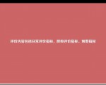 评价内容包括日常评价指标、降级评价指标、预警指标