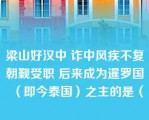 梁山好汉中 诈中风疾不复朝觐受职 后来成为暹罗国（即今泰国）之主的是（