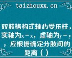 双肢格构式轴心受压柱，实轴为x－x，虚轴为y－y，应根据确定分肢间的距离（）