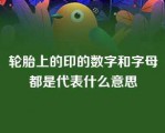 轮胎上的印的数字和字母都是代表什么意思