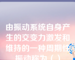 由振动系统自身产生的交变力激发和维持的一种周期性振动称为（）