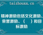 精神激励包括文化激励、荣誉激励、（	）和目标激励