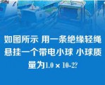 如图所示 用一条绝缘轻绳悬挂一个带电小球 小球质量为1.0×10-2?