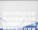 双代号网络计划是用双代号表示法绘制的网络计划,网络图中的箭线及其两端节点的编号表示工作。