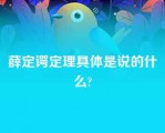 薛定谔定理具体是说的什么?