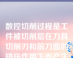 数控切削过程是工件被切削层在刀具切削刃和前刀面的挤压作用下而产生以滑移为主的塑性变化过程，该说法（）