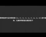 用某种排序方法对线性表（25，87，21，47，15，27，63，35，20）进行排序时，元素序列的变化情况如下