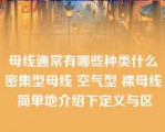 母线通常有哪些种类什么密集型母线 空气型 裸母线 简单地介绍下定义与区