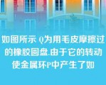 如图所示 Q为用毛皮摩擦过的橡胶圆盘.由于它的转动使金属环P中产生了如