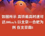 如图所示 高铁最高时速可达300km/h 以北京—合肥为例 在北京南8