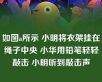 如图a所示 小明将衣架挂在绳子中央 小华用铅笔轻轻敲击 小明听到敲击声