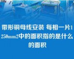 带形铜母线安装 每相一片1250mm2中的面积指的是什么的面积