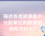 描述各类资源最小分配单位的数据结构称为什么？