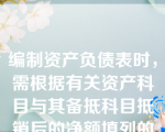 编制资产负债表时，需根据有关资产科目与其备抵科目抵销后的净额填列的项目有（   ）。