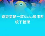 豌豆荚是一款Windos操作系统下管理