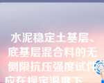 水泥稳定土基层、底基层混合料的无侧限抗压强度试件应在规定温度下______（）