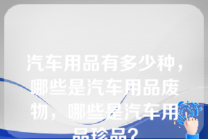 汽车用品有多少种，哪些是汽车用品废物，哪些是汽车用品珍品？