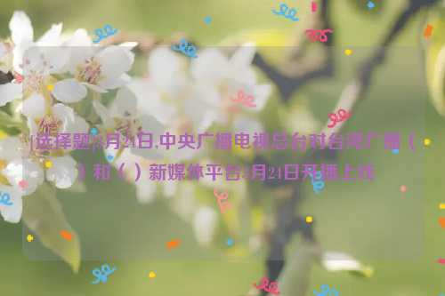 [选择题]3月24日,中央广播电视总台对台湾广播（）和（）新媒体平台3月24日开播上线